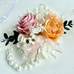 Load image into Gallery viewer, Coral Blush - Preserved Flower Wrist Corsage