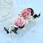 Load image into Gallery viewer, Blush Eternal – Rosé Whispers Preserved Floral Bridal Hair Comb