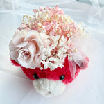 Load image into Gallery viewer, Teddy Bloom Duo – Preserved Flower Plush Arrangement