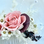 Load image into Gallery viewer, Blush Eternal – Rosé Whispers Preserved Floral Bridal Hair Comb