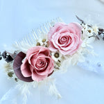 Load image into Gallery viewer, Blush Eternal – Rosé Whispers Preserved Floral Bridal Hair Comb