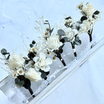 Load image into Gallery viewer, Ethereal Ivory – Preserved Floral Bridal Hairpiece Set (5-Piece)