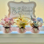 Load image into Gallery viewer, Heart & Bloom Preserved Flower Vase – Pastel Color Series
