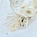 Load image into Gallery viewer, Boho Ivory – Whisper Preserved Floral Bridal Hairpiece Set (7-Piece)