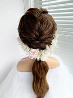 Load image into Gallery viewer, Cloud Blush – Preserved Floral Bridal Hairpiece Set (2-Piece)