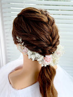 Load image into Gallery viewer, Cloud Blush – Preserved Floral Bridal Hairpiece Set (2-Piece)