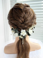Load image into Gallery viewer, Ethereal Ivory – Preserved Floral Bridal Hairpiece Set (5-Piece)