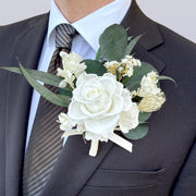 Ethereal Ivory - Preserved Flower Boutonniere