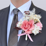 Load image into Gallery viewer, Blush Eternal Rose - Preserved Flower Boutonniere