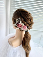Load image into Gallery viewer, Blush Eternal – Rosé Whispers Preserved Floral Bridal Hair Comb