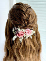 Load image into Gallery viewer, Blush Eternal – Rosé Whispers Preserved Floral Bridal Hair Comb