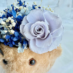 Load image into Gallery viewer, Teddy Bloom Duo – Preserved Flower Plush Arrangement