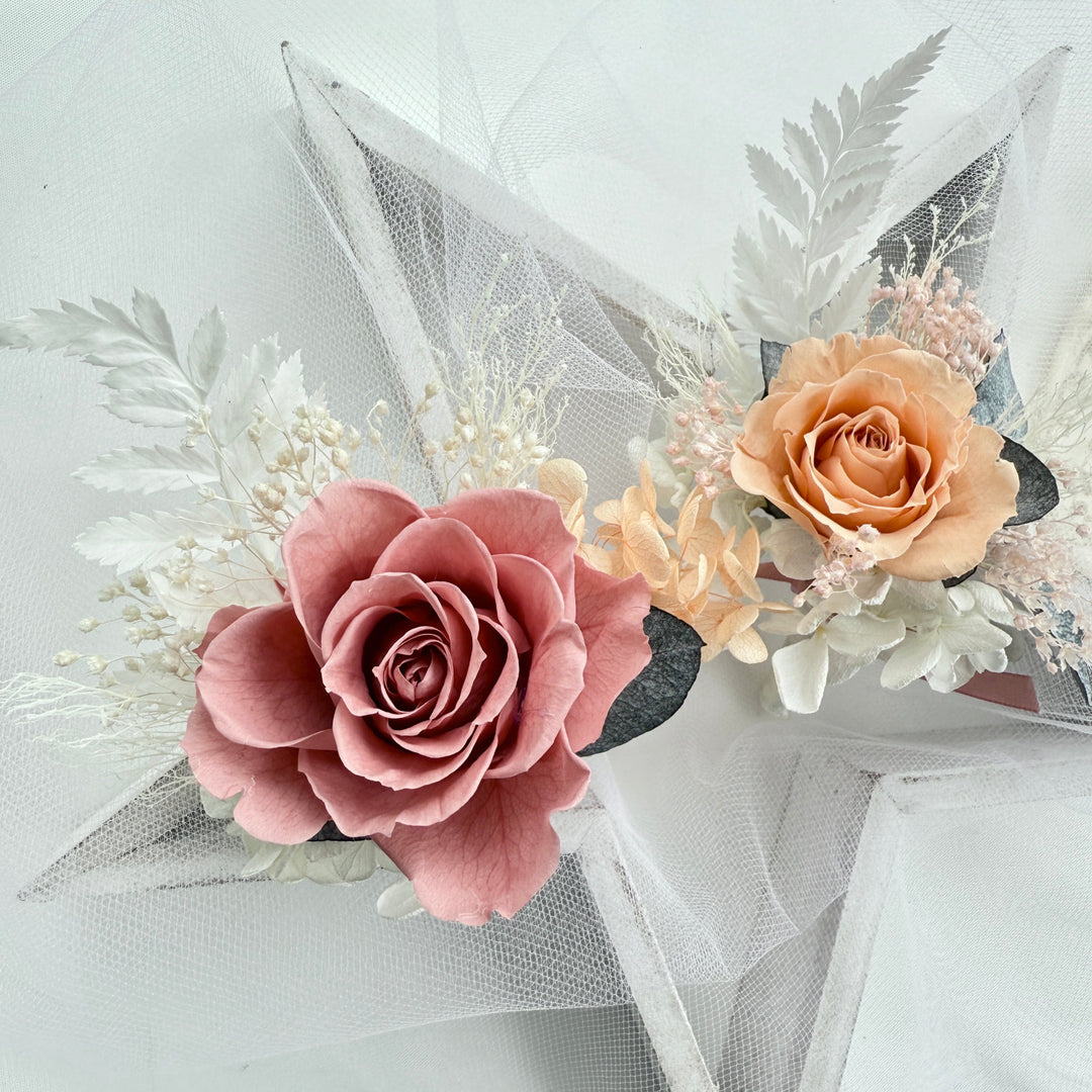 Coral Blush - Preserved Flower Boutonniere