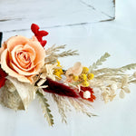 Load image into Gallery viewer, Bohemian Flame – Preserved Floral Bridal Hairpiece Set (5-Piece)