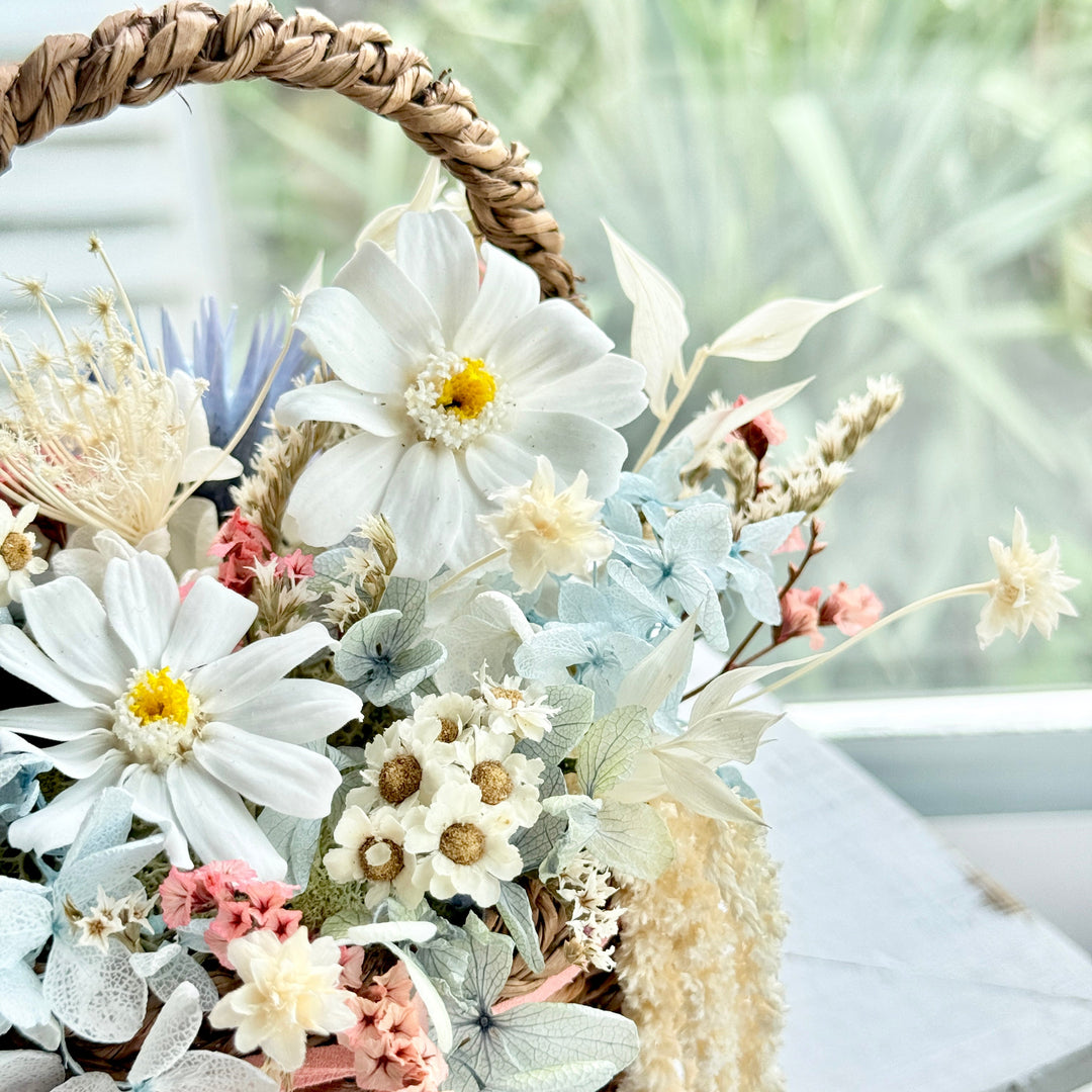 Meadow Basket Mini Arrangement – Preserved Flower Gift