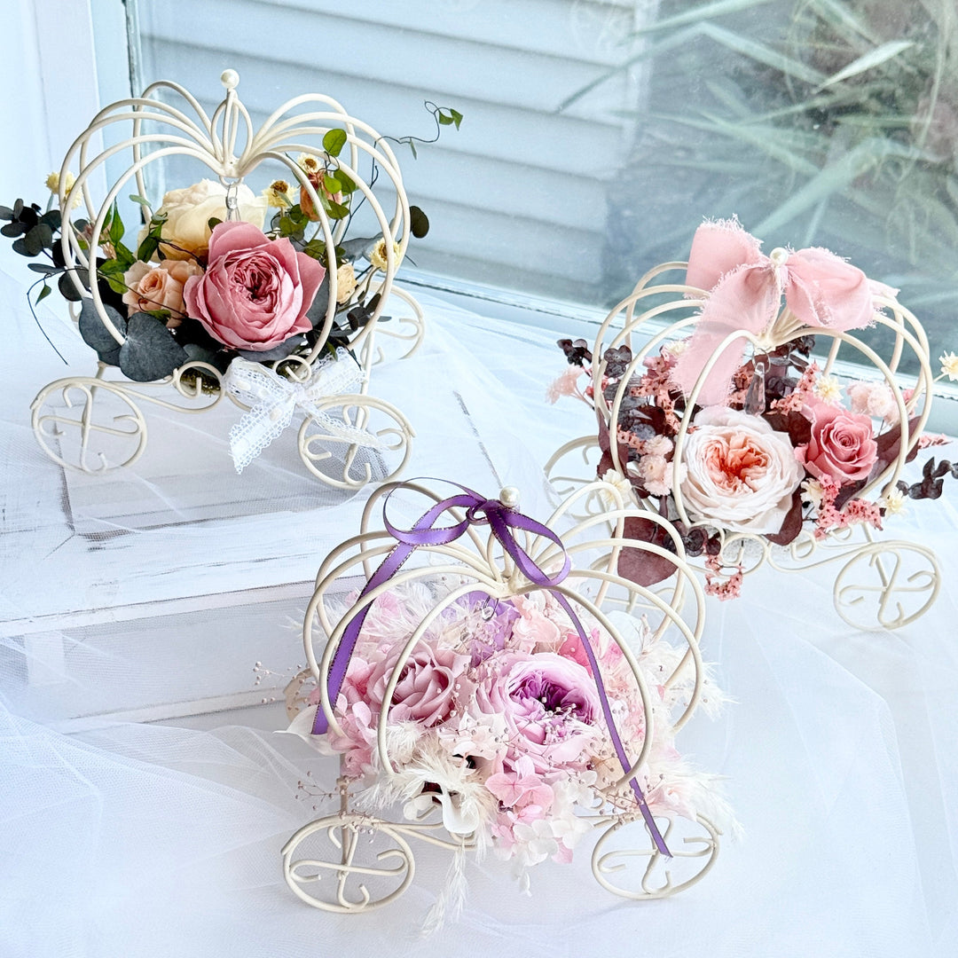 Fairytale Bloom Carriage Collection – Preserved Flower Gift – Wedding Keepsake