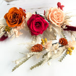 Load image into Gallery viewer, Bohemian Flame – Preserved Floral Bridal Hairpiece Set (5-Piece)