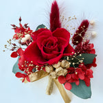 Load image into Gallery viewer, Velvet Flame - Preserved Flower Boutonnière
