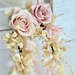 Load image into Gallery viewer, Rose Dust -  Preserved Floral Bridal Hairpiece Set (2-Piece)