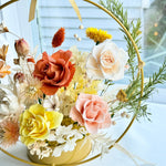 Load image into Gallery viewer, Golden Harmony Preserved Flower Gift – Circle Bloom Edition