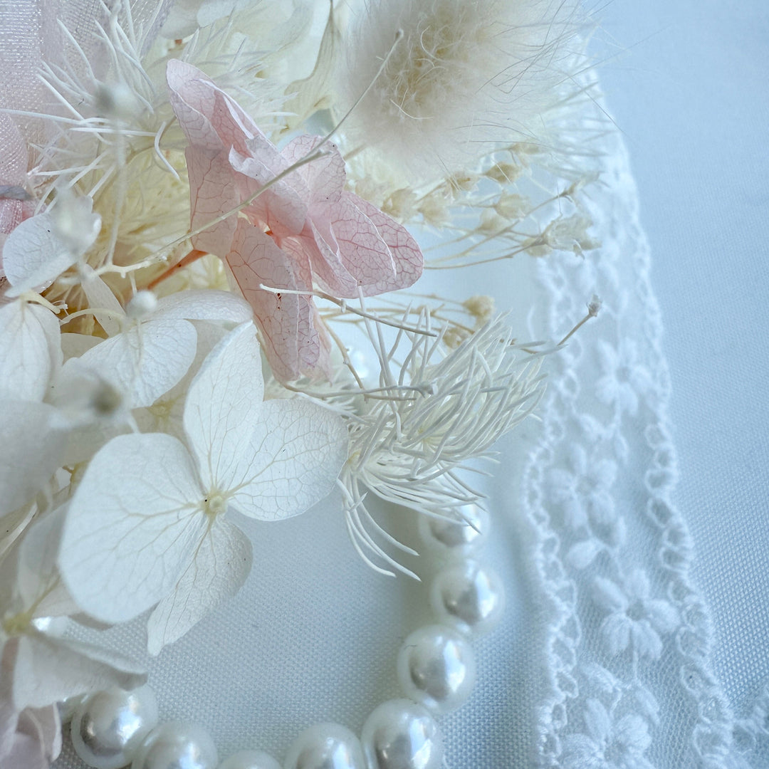 Cloud Blush - Preserved Flower Wrist Corsage