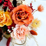 Load image into Gallery viewer, Radiant Bloom Preserved Flower Arrangement – Golden Hoop Design