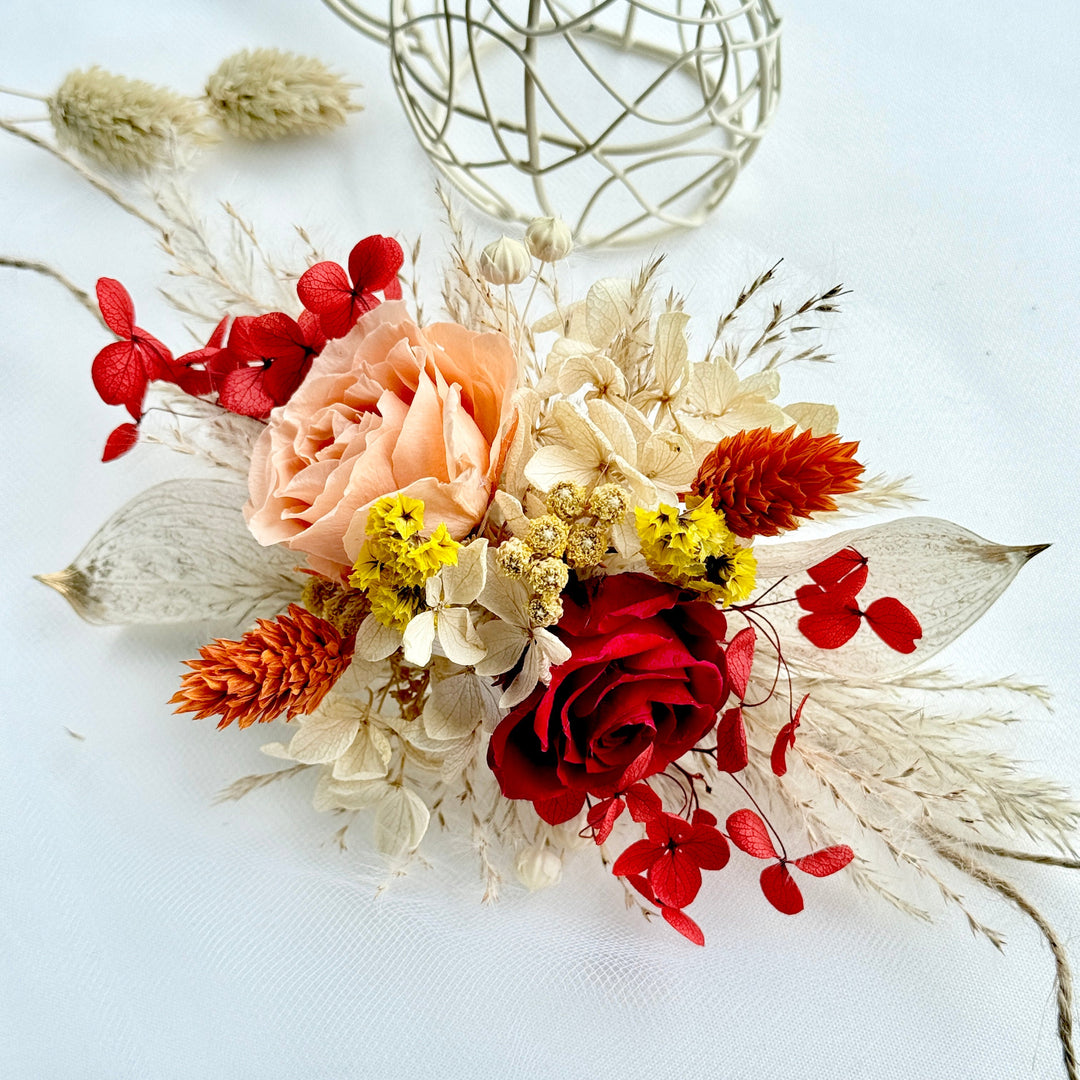 Bohemian Flame - Preserved Flower Wrist Corsage