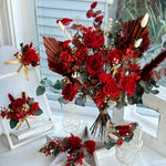 Load image into Gallery viewer, coordinated preserved wedding bouquet and boutonniere set