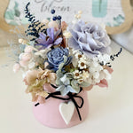 Load image into Gallery viewer, Heart &amp; Bloom Preserved Flower Vase – Pastel Color Series