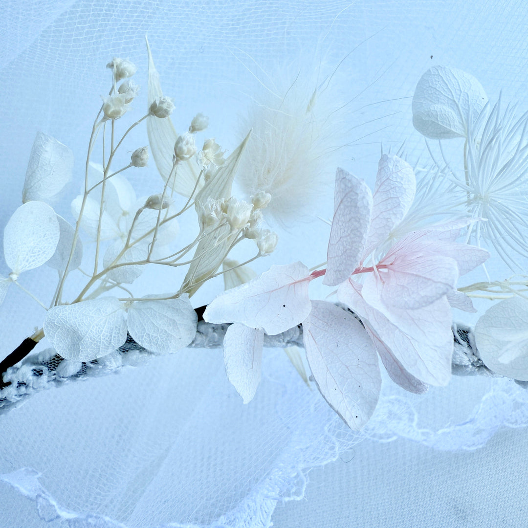Cloud Blush – Preserved Floral Bridal Flower Crown