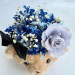 Load image into Gallery viewer, Teddy Bloom Duo – Preserved Flower Plush Arrangement
