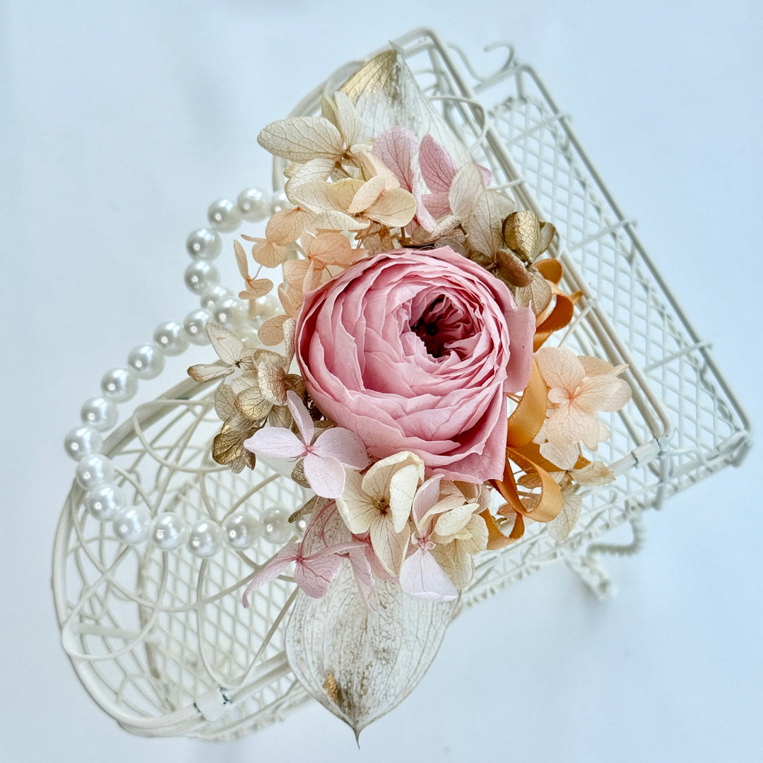 Romantic Garden Blush - Preserved Flower Wrist Corsage