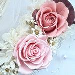 Load image into Gallery viewer, Blush Eternal – Rosé Whispers Preserved Floral Bridal Hair Comb