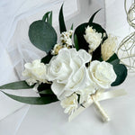 Load image into Gallery viewer, Ethereal Ivory - Preserved Flower Boutonniere