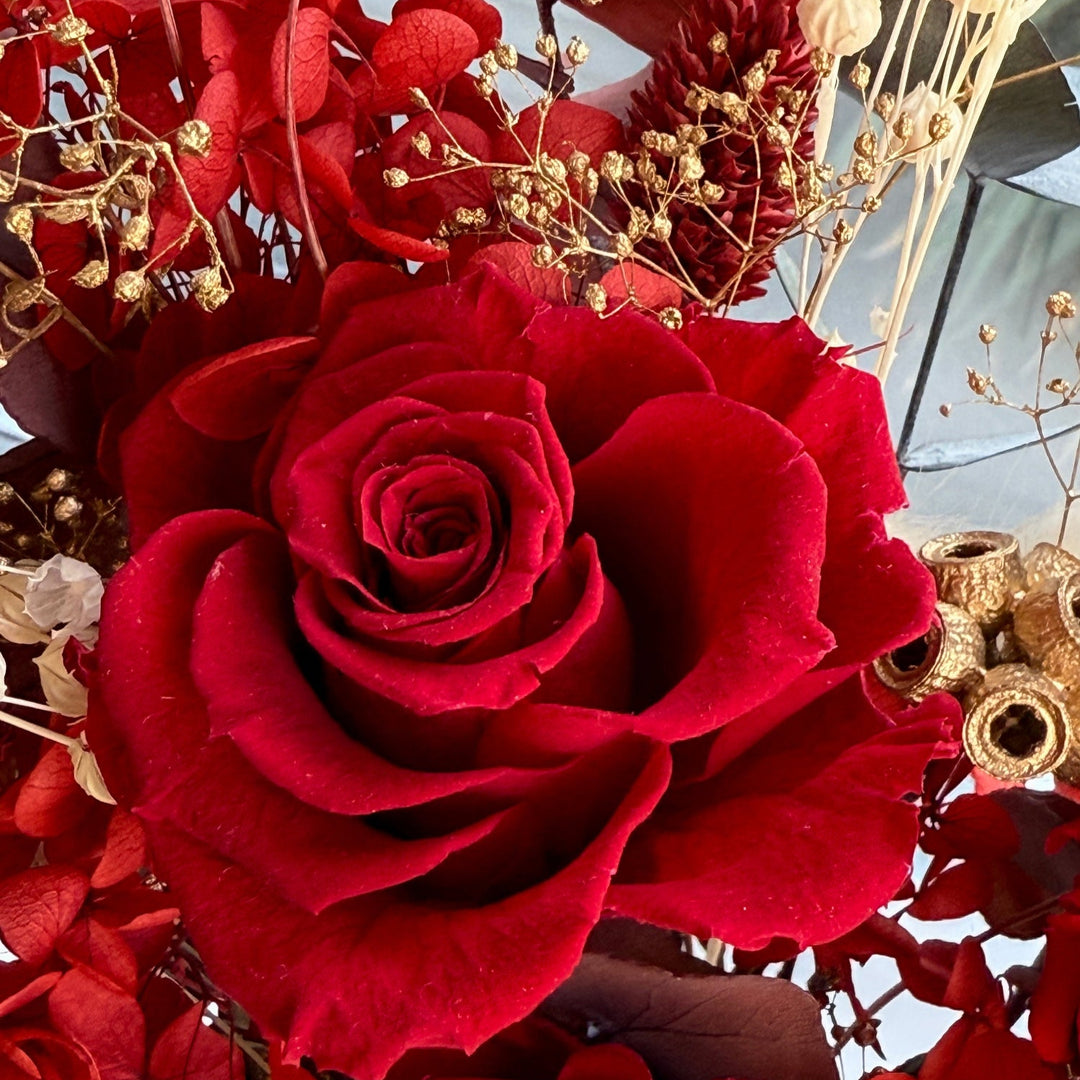 Velvet Flame - Luxury Preserved Red Bridal Bouquet