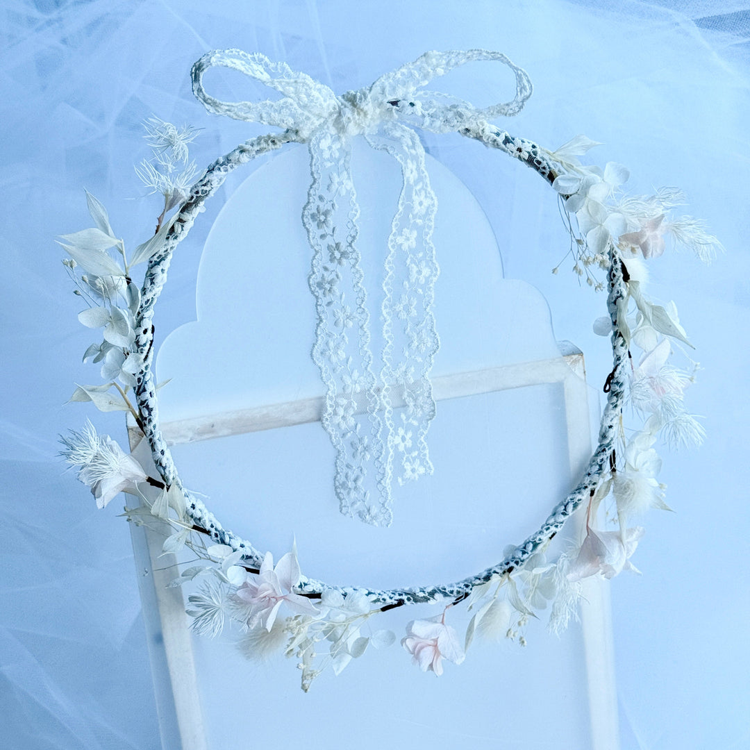 Cloud Blush – Preserved Floral Bridal Flower Crown