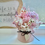 Load image into Gallery viewer, Heart &amp; Bloom Preserved Flower Vase – Pastel Color Series