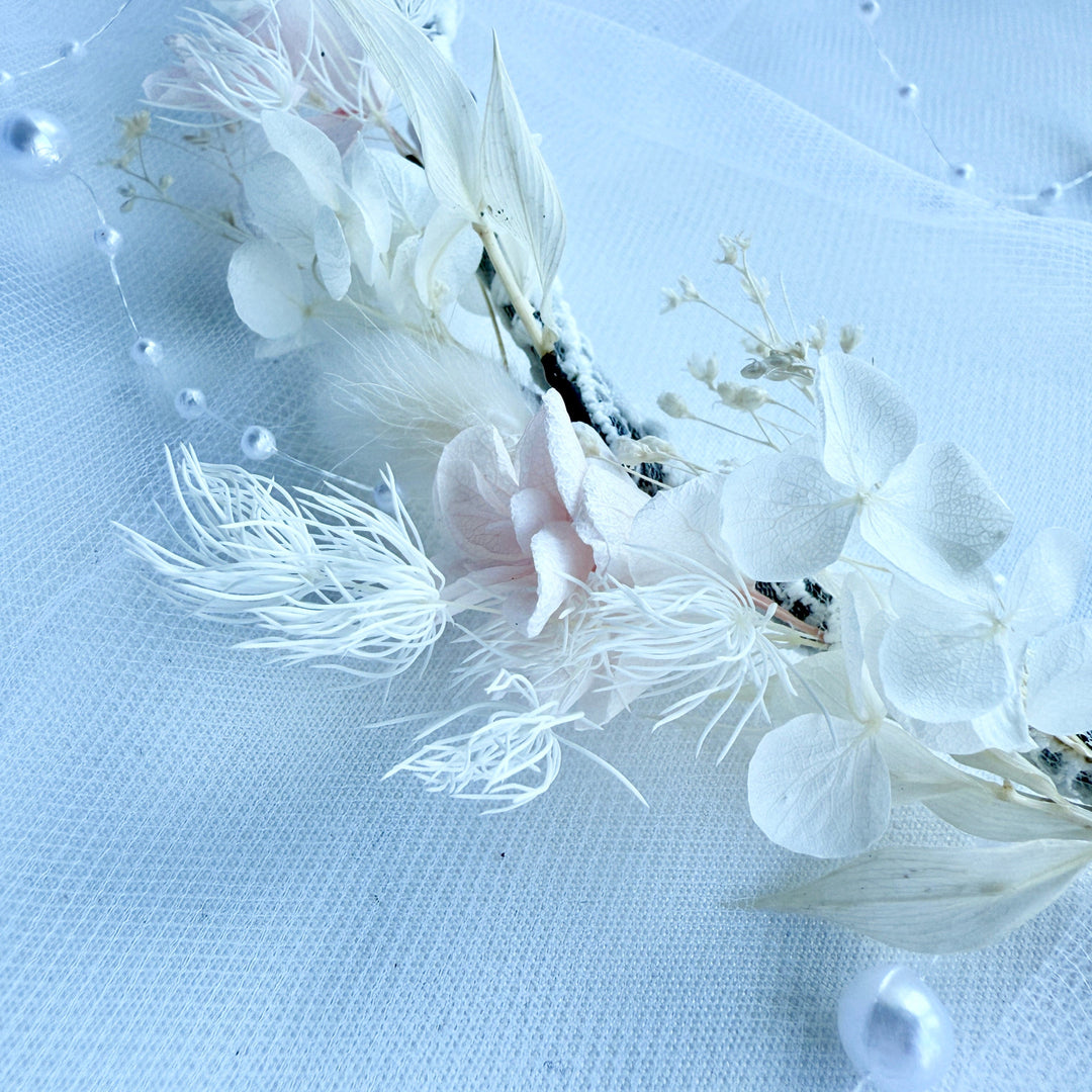 Cloud Blush – Preserved Floral Bridal Flower Crown