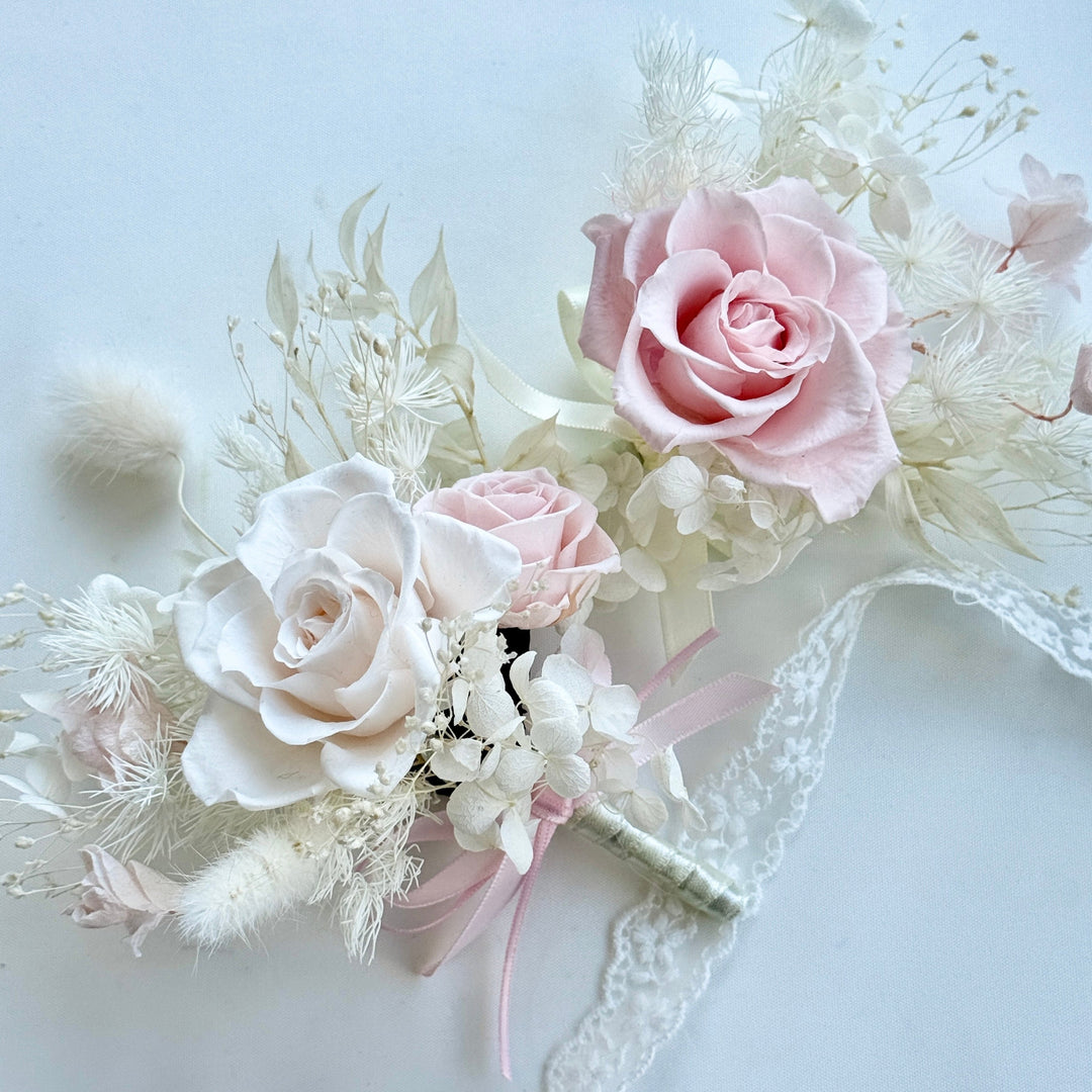 Cloud Blush - Preserved Flower Boutonniere
