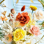 Load image into Gallery viewer, Golden Harmony Preserved Flower Gift – Circle Bloom Edition