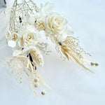 Load image into Gallery viewer, Boho Ivory – Whisper Preserved Floral Bridal Hairpiece Set (7-Piece)
