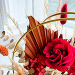 Load image into Gallery viewer, Radiant Bloom Preserved Flower Arrangement – Golden Hoop Design