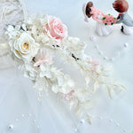 Load image into Gallery viewer, Cloud Blush –  Preserved Floral Bridal Hairpiece Set (2-Piece)