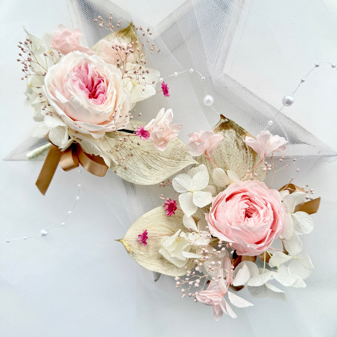 Blushing Garden Rose - Preserved Flower Boutonniere