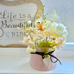 Load image into Gallery viewer, Heart &amp; Bloom Preserved Flower Vase – Pastel Color Series