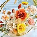 Load image into Gallery viewer, Golden Harmony Preserved Flower Gift – Circle Bloom Edition