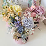 Load image into Gallery viewer, Heart &amp; Bloom Preserved Flower Vase – Pastel Color Series