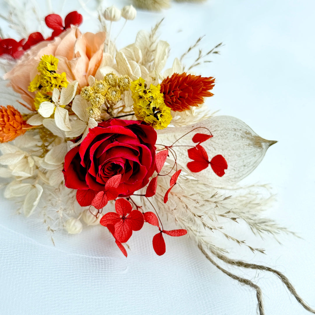 Bohemian Flame - Preserved Flower Wrist Corsage