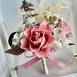 Load image into Gallery viewer, Blush Eternal Rose - Preserved Flower Boutonniere