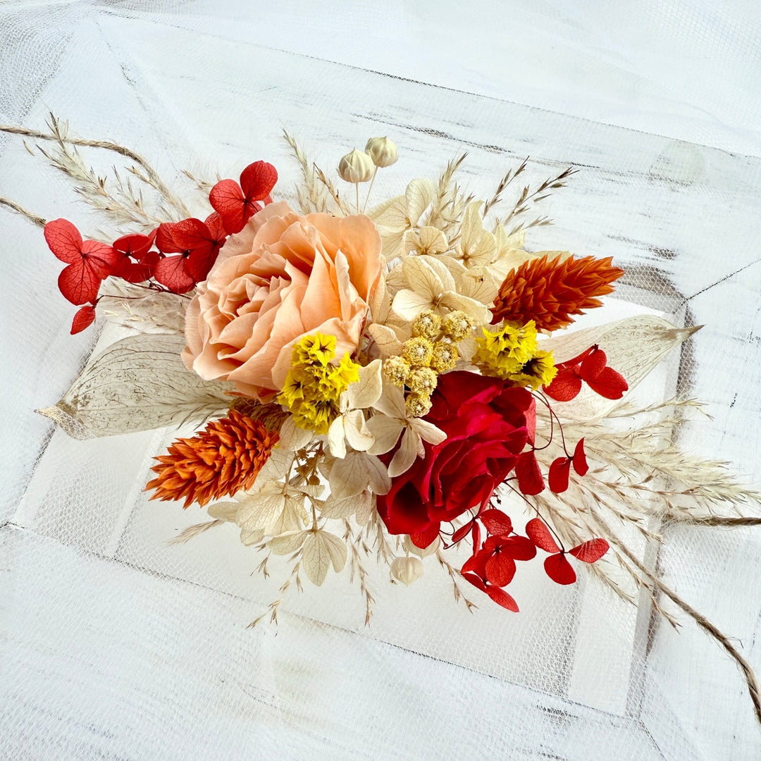 Bohemian Flame - Preserved Flower Wrist Corsage